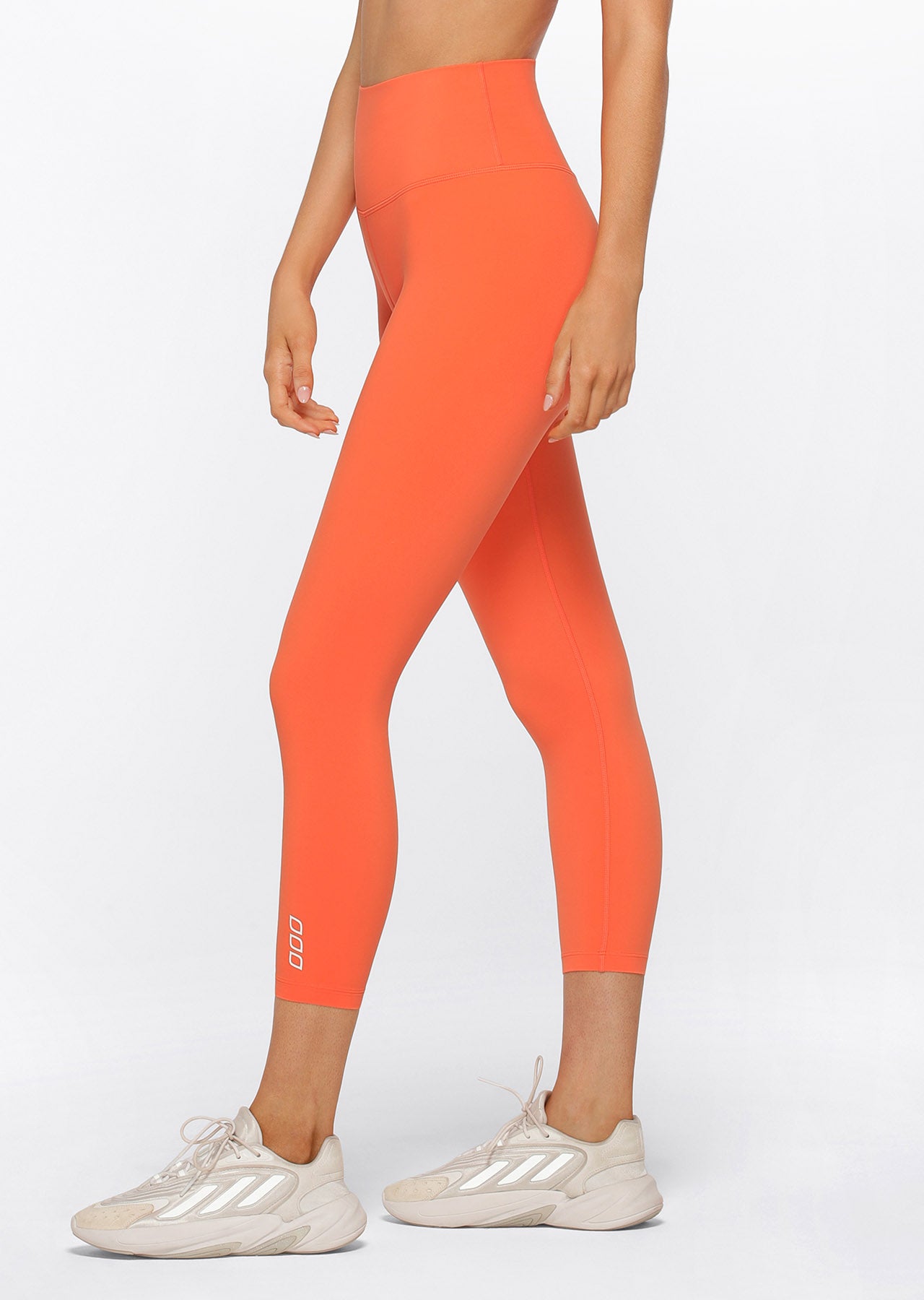 Lorna Jane Hi-Fold Lotus Ankle Biter Leggings - Satsuma