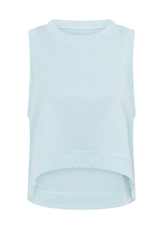 Lorna Jane LJ Maternity Cropped Bump Active Tank - Blue Sky