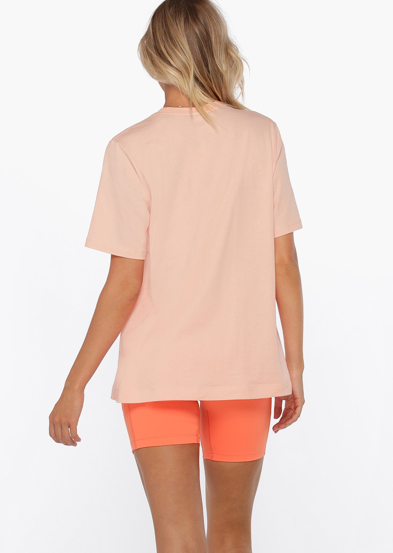 Lorna Jane Peachy Active Embossed Oversized Tee - Dusty Peach