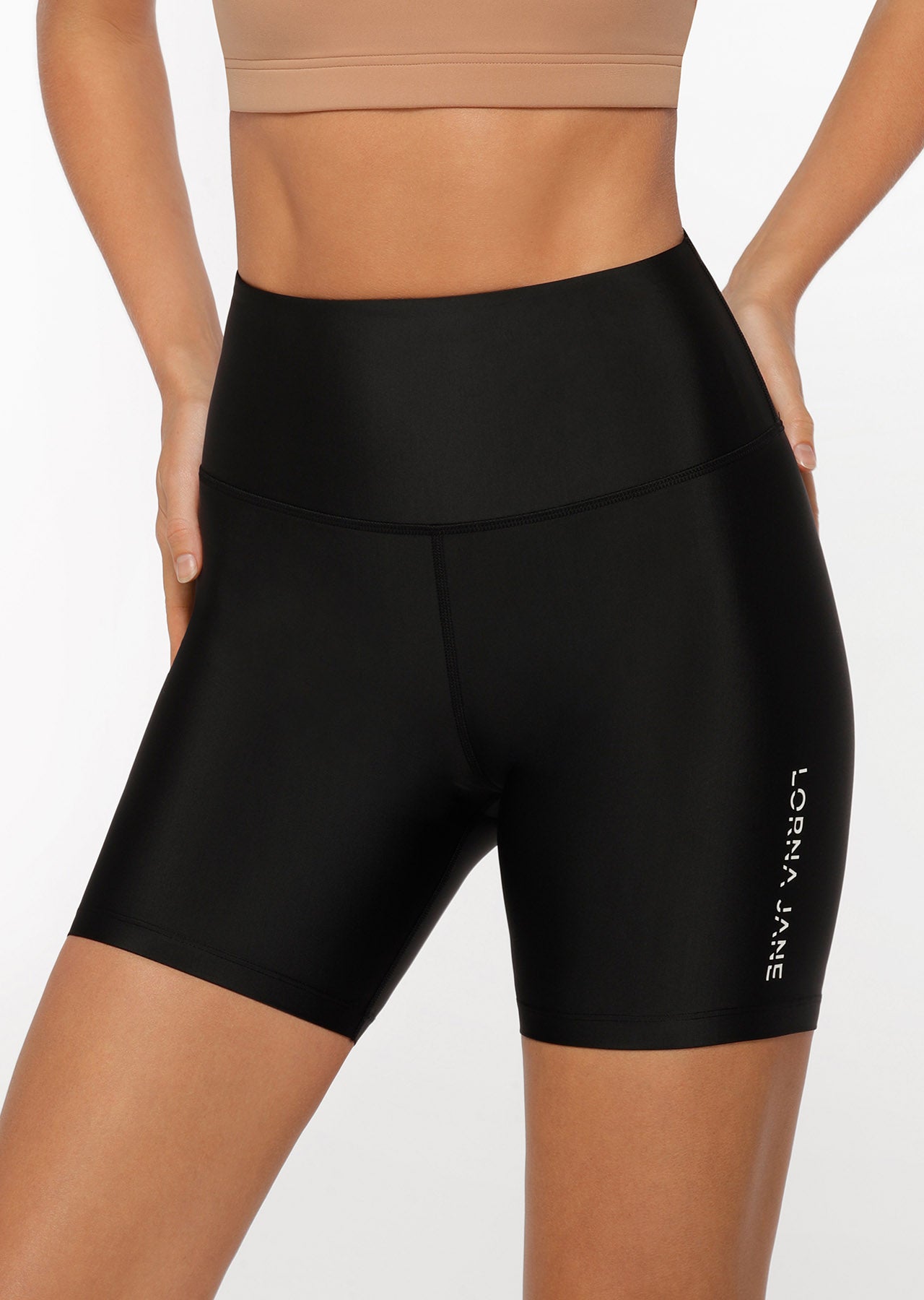 Lorna Jane Cool Touch Lotus Bike Shorts - Black