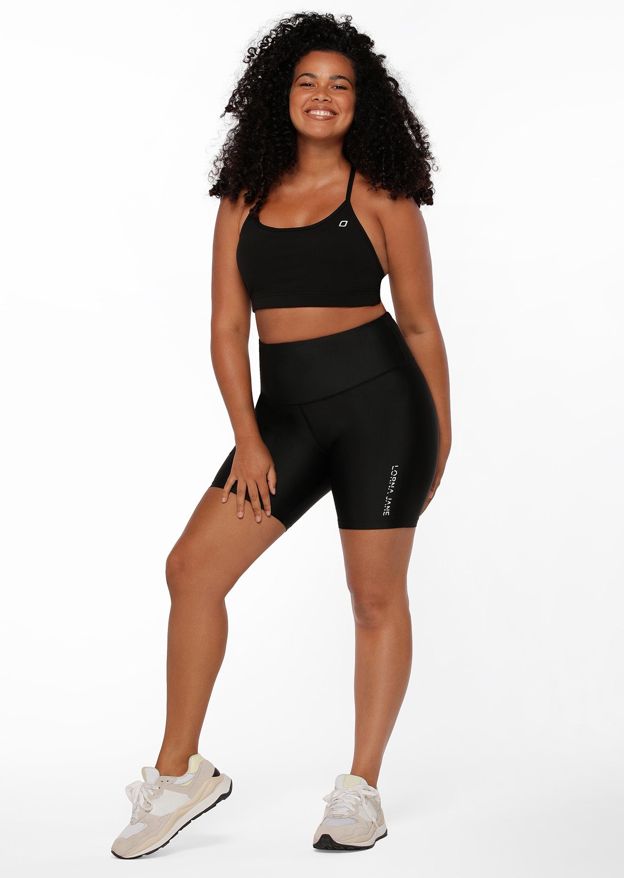 Lorna Jane Cool Touch Lotus Bike Shorts - Black