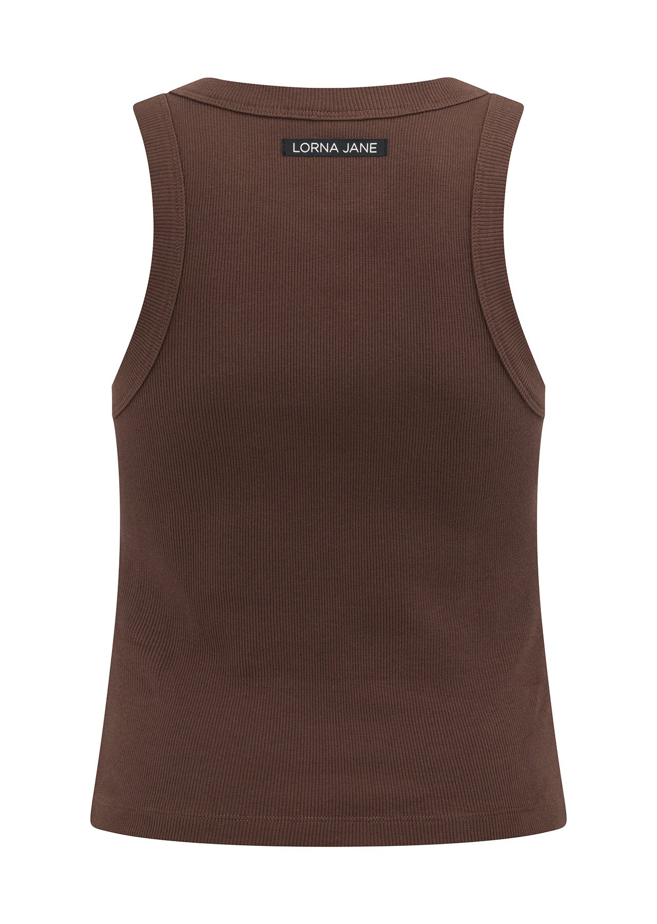 Lorna Jane Classic Ribbed Tank - Chocolate