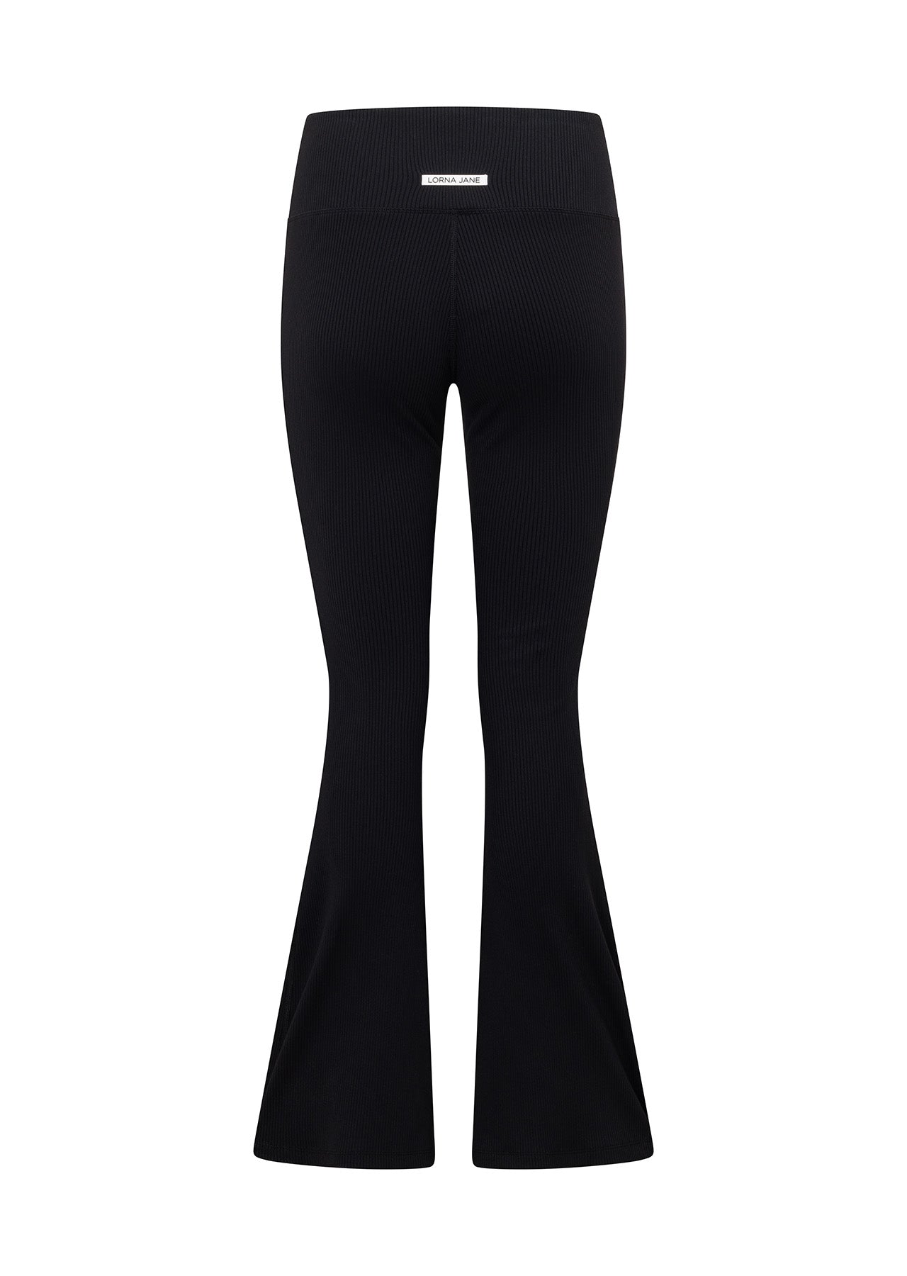Lorna Jane Retro Ribbed Flares - Black