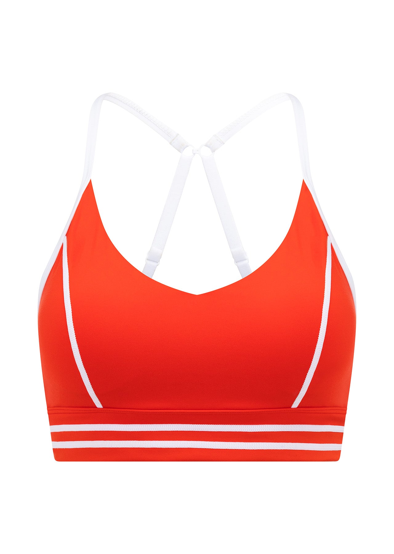 Lorna Jane Fast Pace Recycled Sports Bra - Hot Tomato