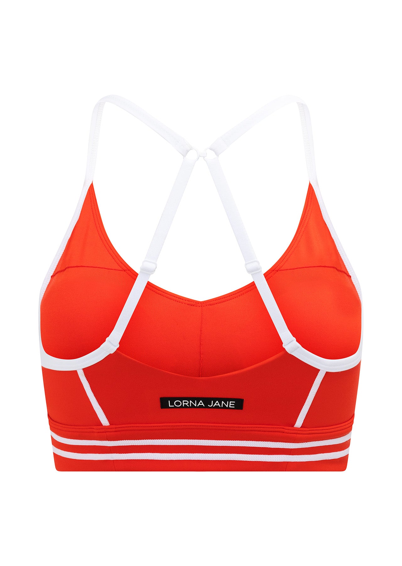 Lorna Jane Fast Pace Recycled Sports Bra - Hot Tomato