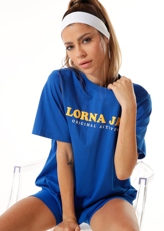Lorna Jane Play Maker Relaxed Tee - Cobalt Blue