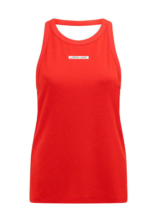Lorna Jane Side Step Active Tank - Hot Tomato
