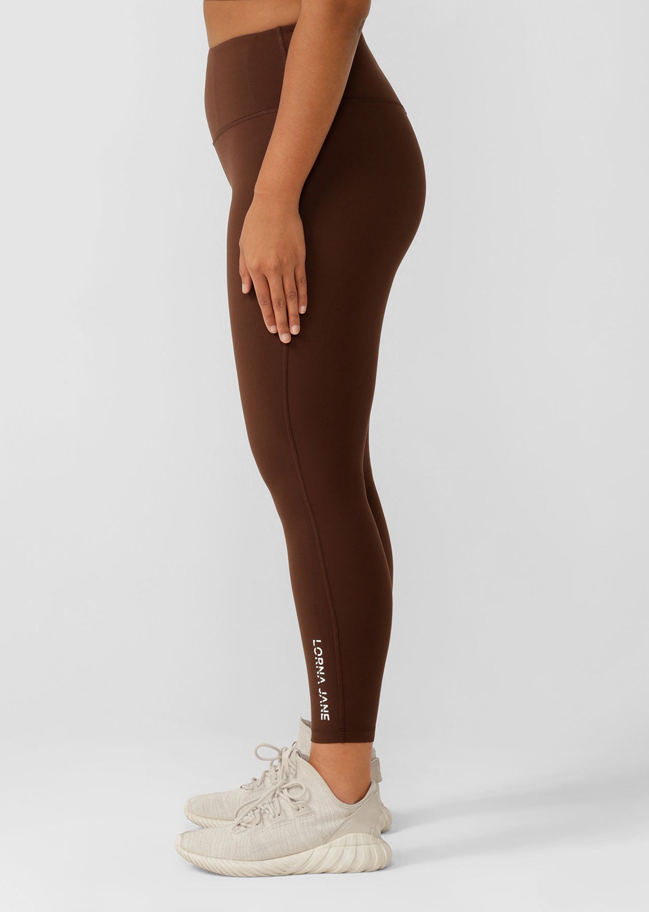 Lorna Jane Lotus No Chafe Ankle Biter Leggings - Espresso