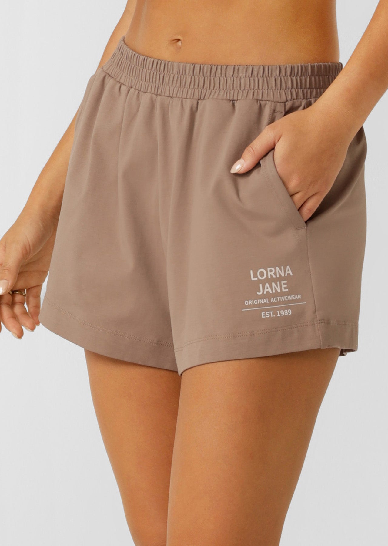 Lorna Jane Weekender Walk Shorts - Bone