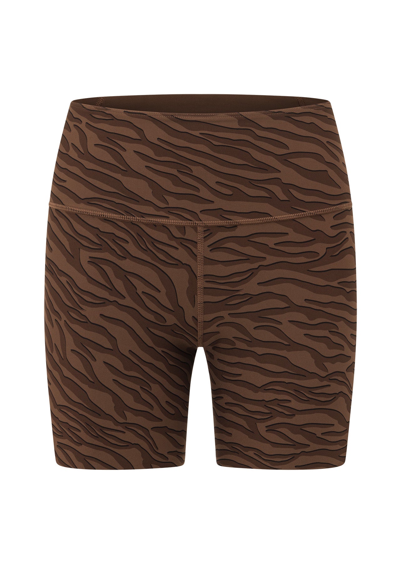 Lorna Jane Safari Reversible No Chafe 16cm Bike Shorts - Espresso Safari Print
