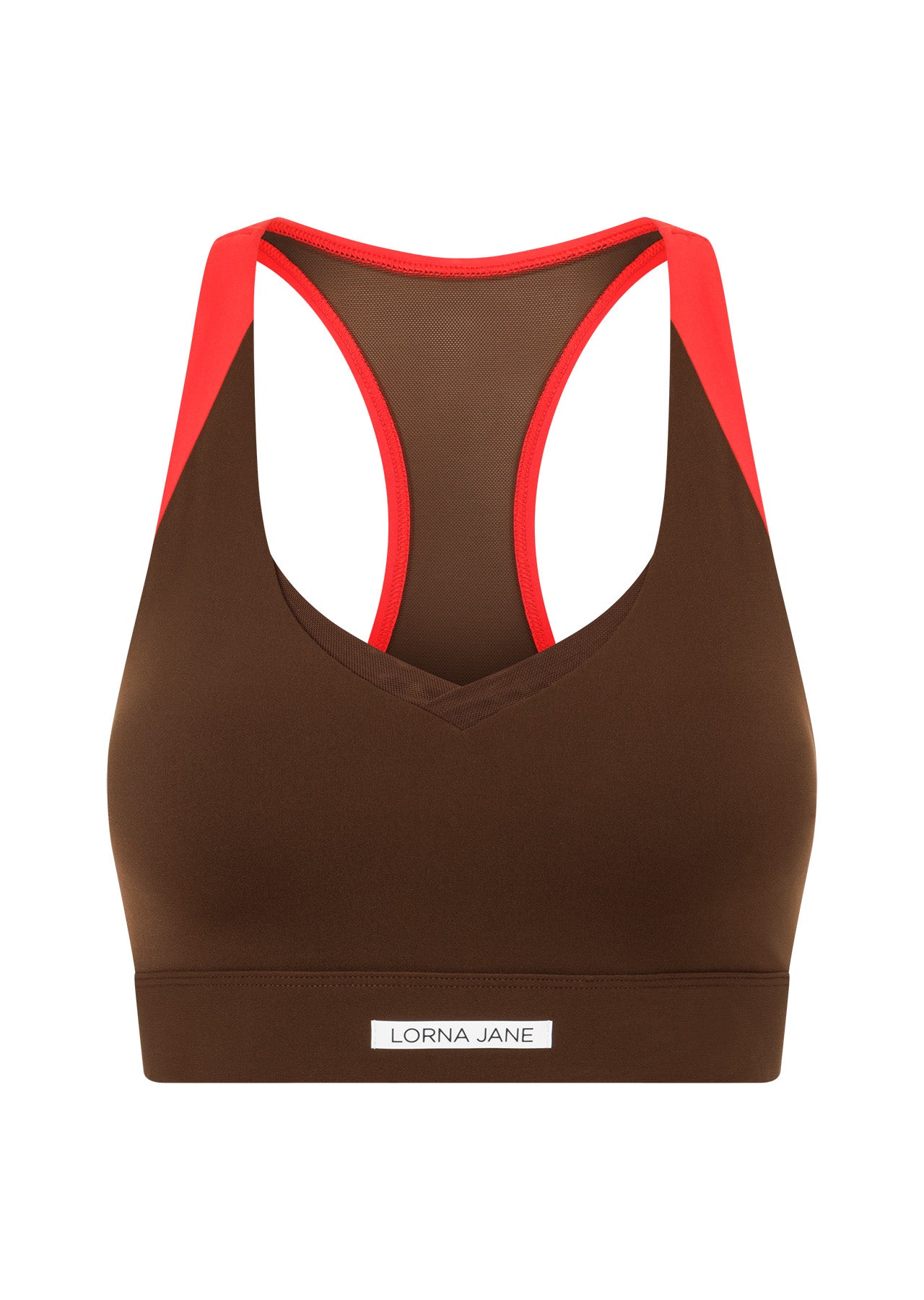 Lorna Jane Keep Your Cool Sports Bra - Espresso Multi