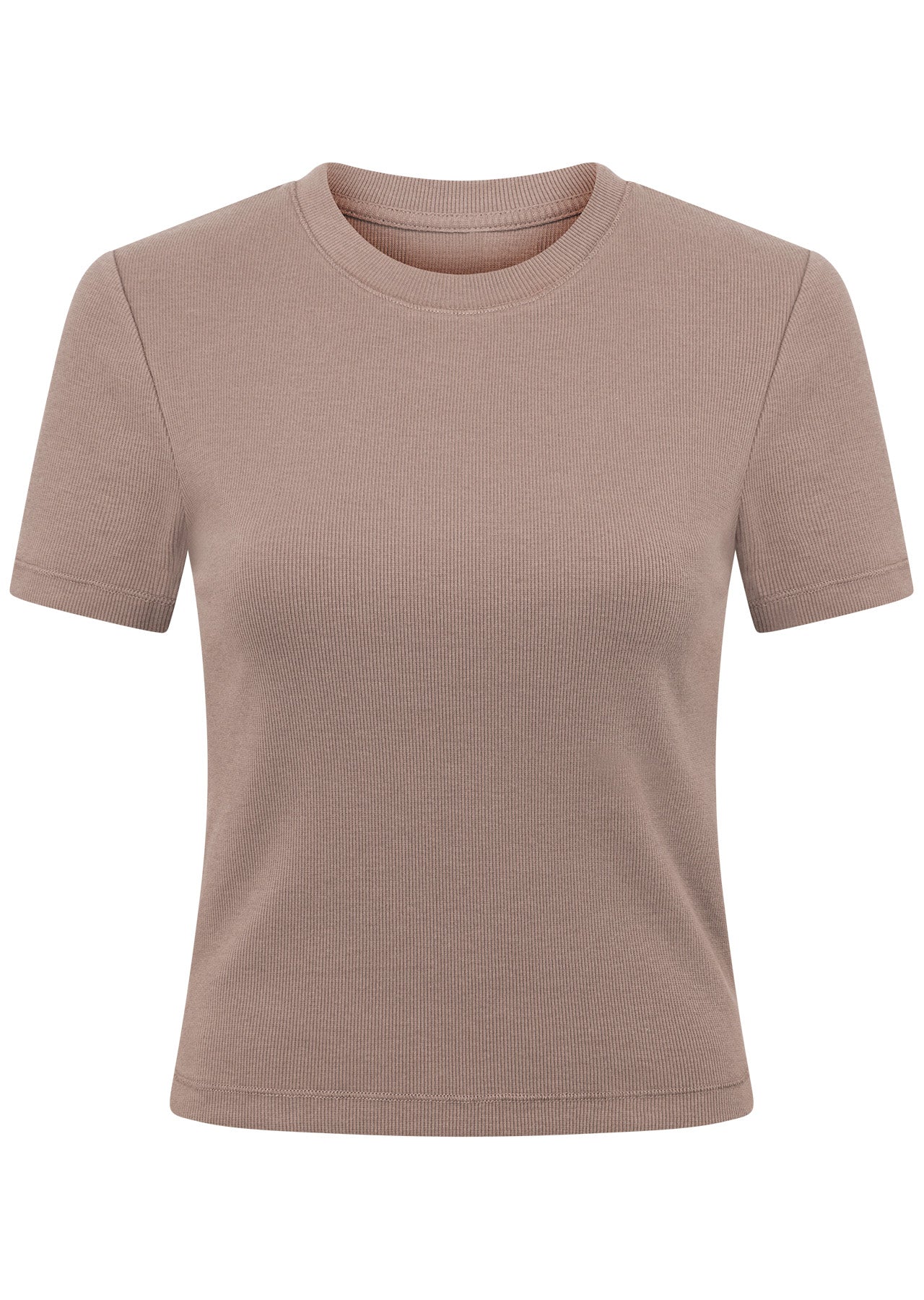 Lorna Jane Weekender Rib Short Sleeve Top - Bone