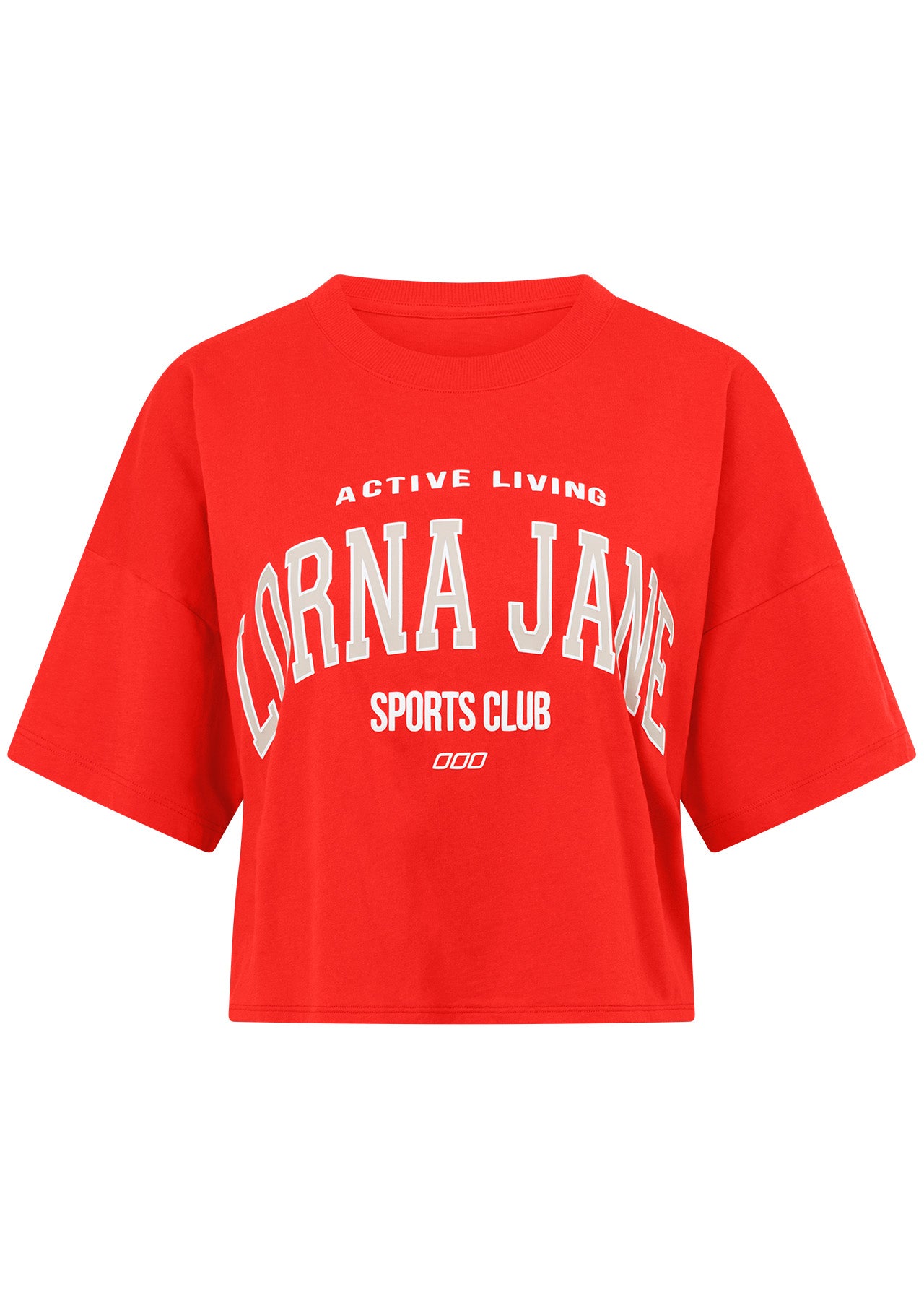 Lorna Jane Pre-Season Transdry Cropped Tee - Hot Tomato