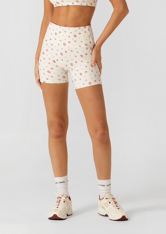 Lorna Jane With Love 12cm Bike Shorts - Sweet Primrose Print