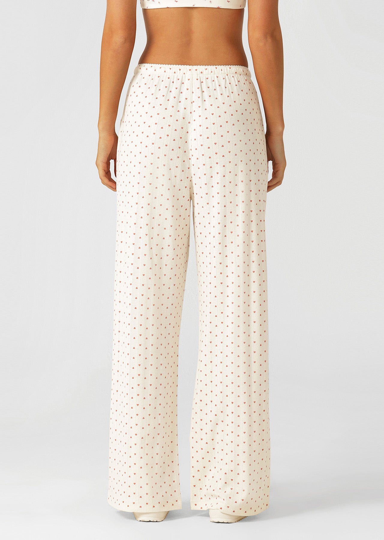 Lorna Jane With Love Lounge Pants - Mini Heart Print Cream