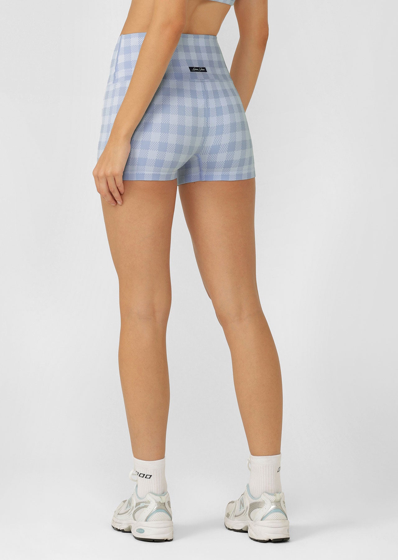 Lorna Jane Sweetheart Gingham Seamless 7cm Bike Shorts - Sweetheart Gingham