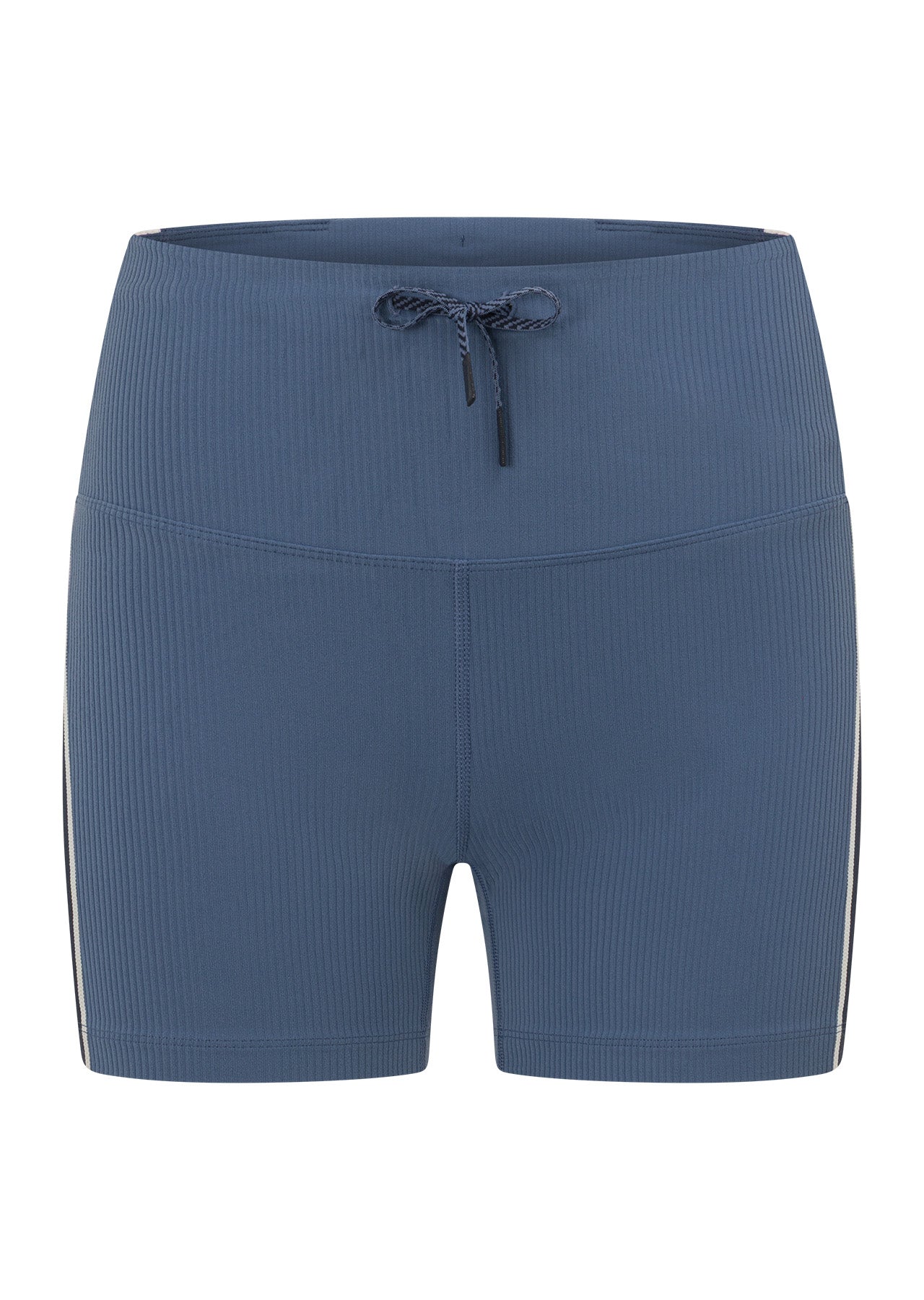 Lorna Jane Baseline Rib 12cm Bike Shorts - Misty Blue