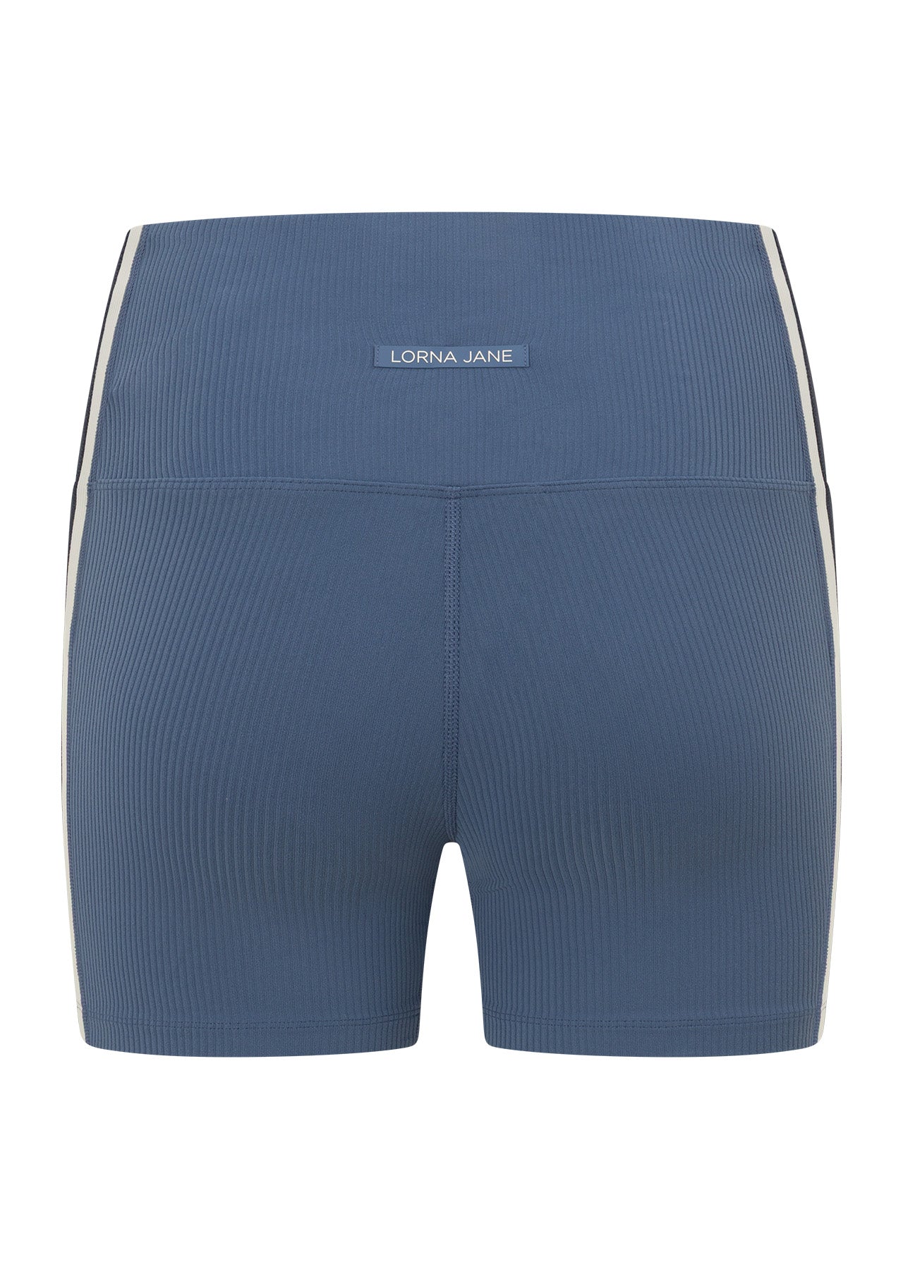 Lorna Jane Baseline Rib 12cm Bike Shorts - Misty Blue