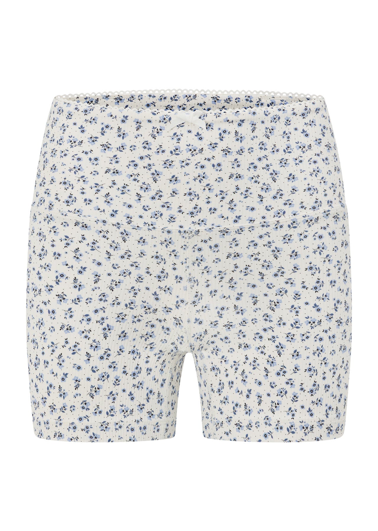 Lorna Jane Provincial Floral Rib 12cm Bike Shorts - Provincial Floral Print
