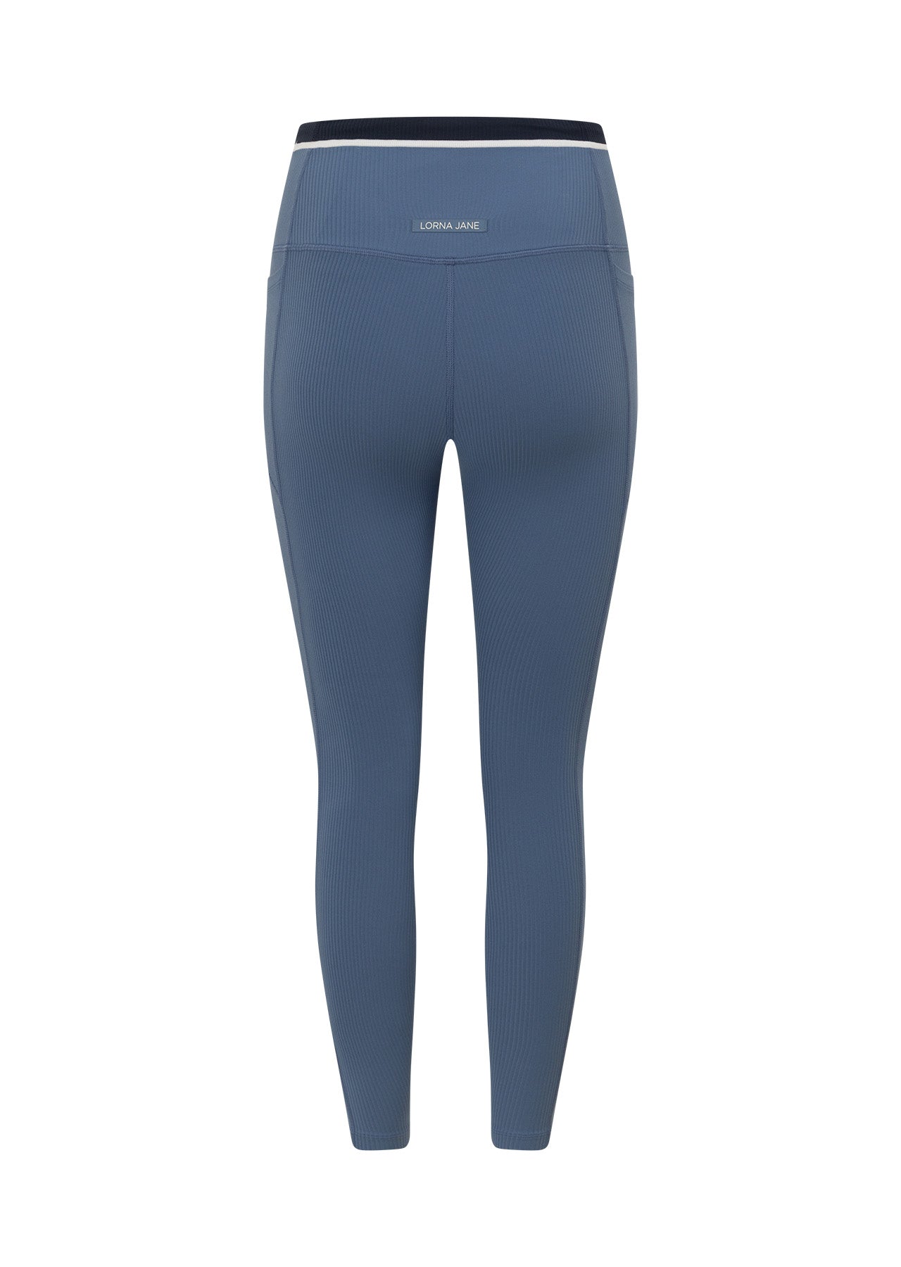 Lorna Jane Baseline Rib Ankle Biter Leggings - Misty Blue