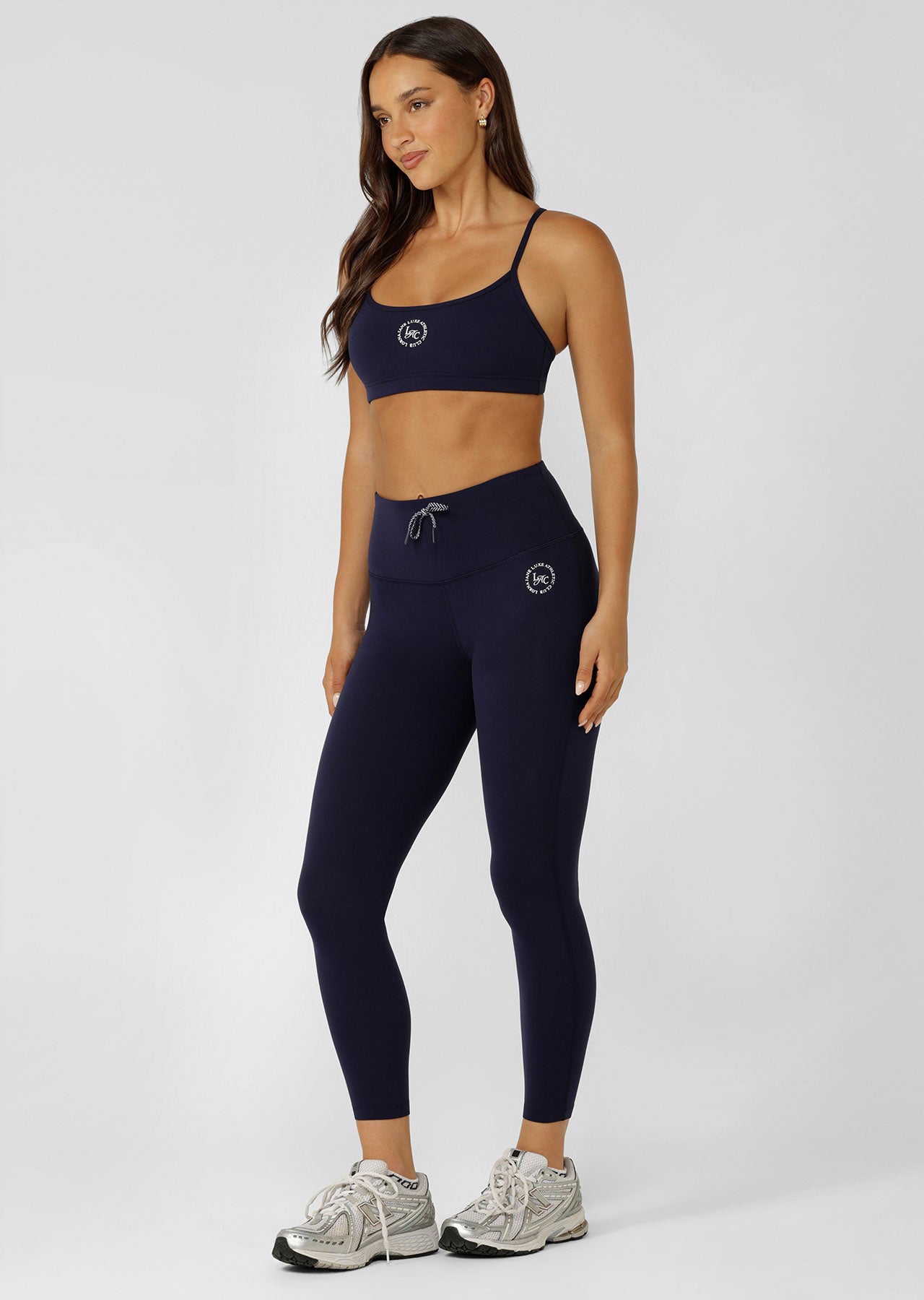 Lorna Jane Limited Edition Lotus No Chafe Ankle Biter Leggings - French Navy