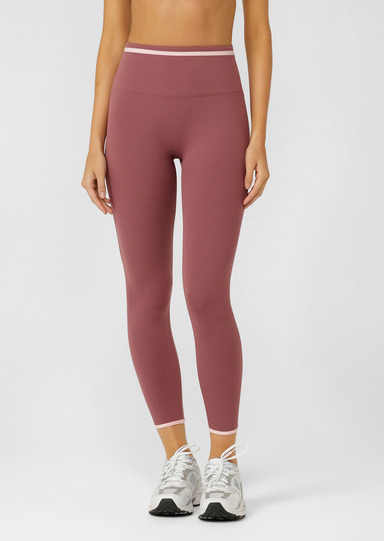 Lorna Jane One To Watch Ankle Biter Leggings - Dark Rose Blush