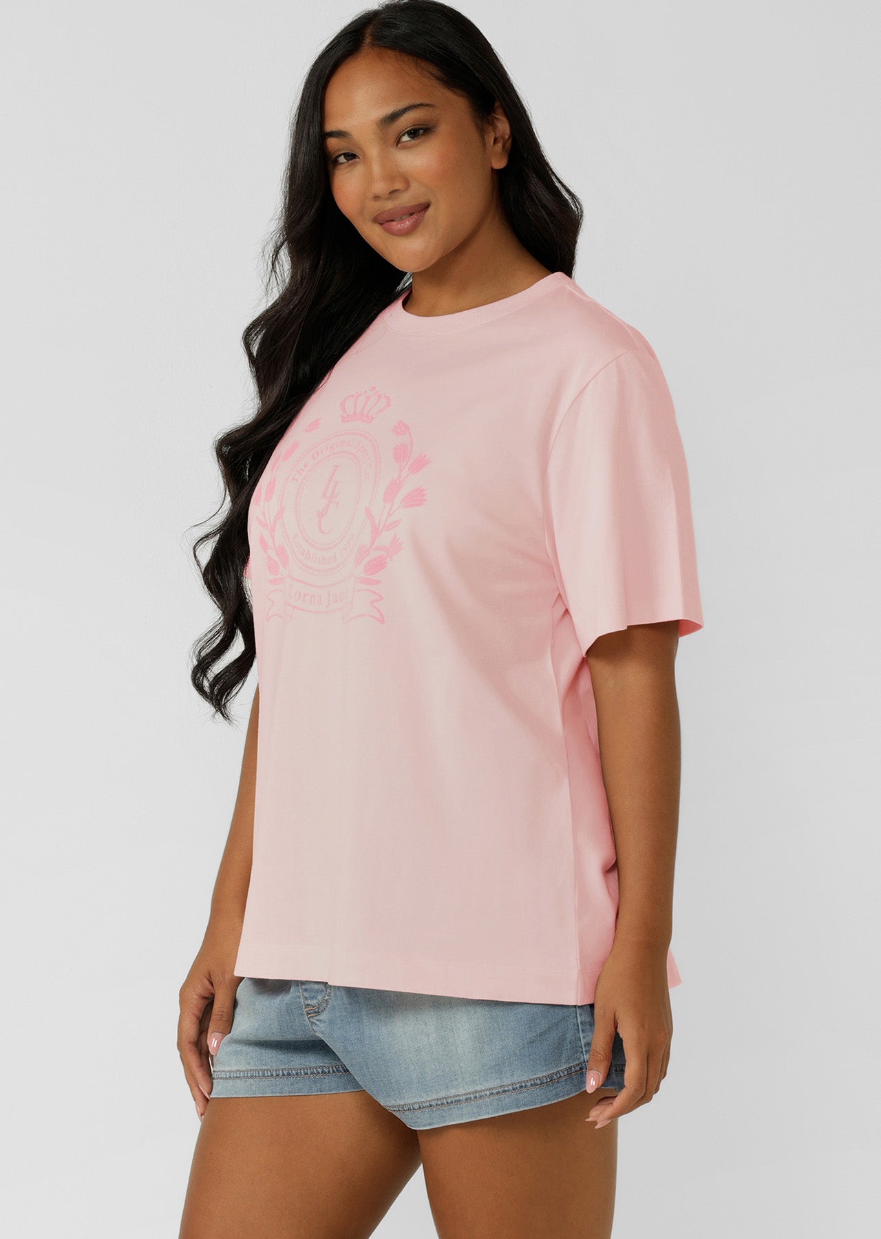 Lorna Jane Chalet Relaxed T-Shirt - Pale Peony