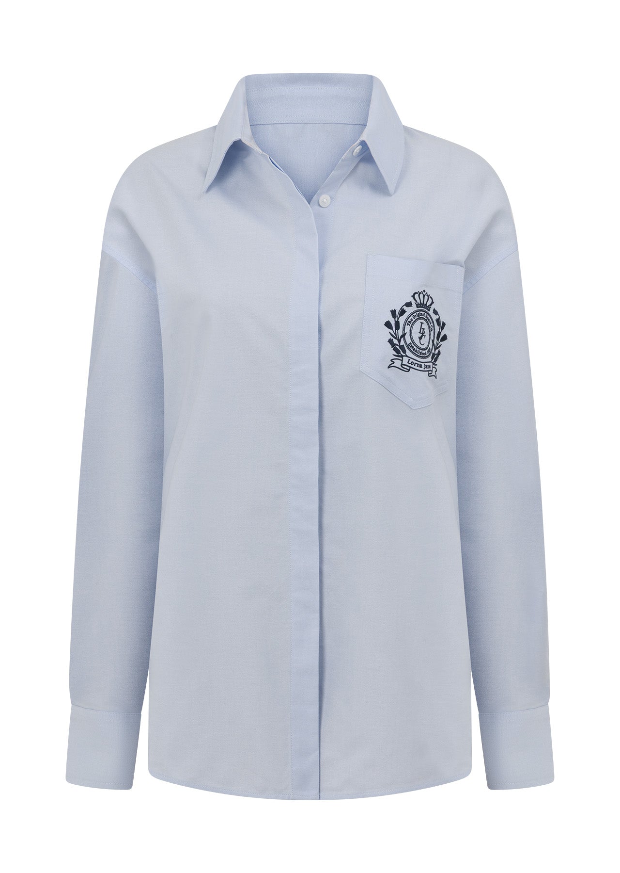 Lorna Jane Academy Club Long Sleeve Shirt - Light Oxford Blue