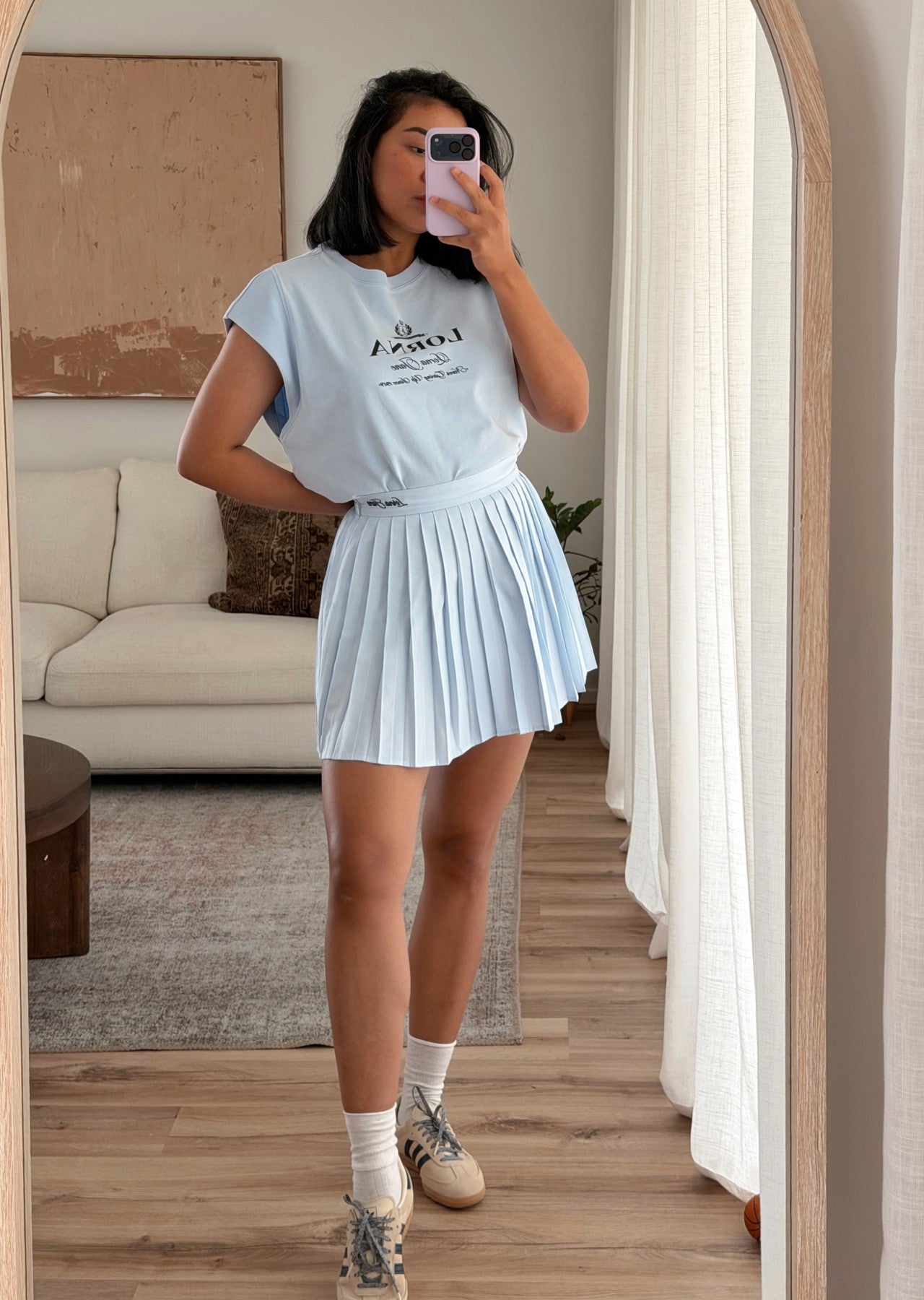 Lorna Jane Academy Club Skirt - Light Oxford Blue