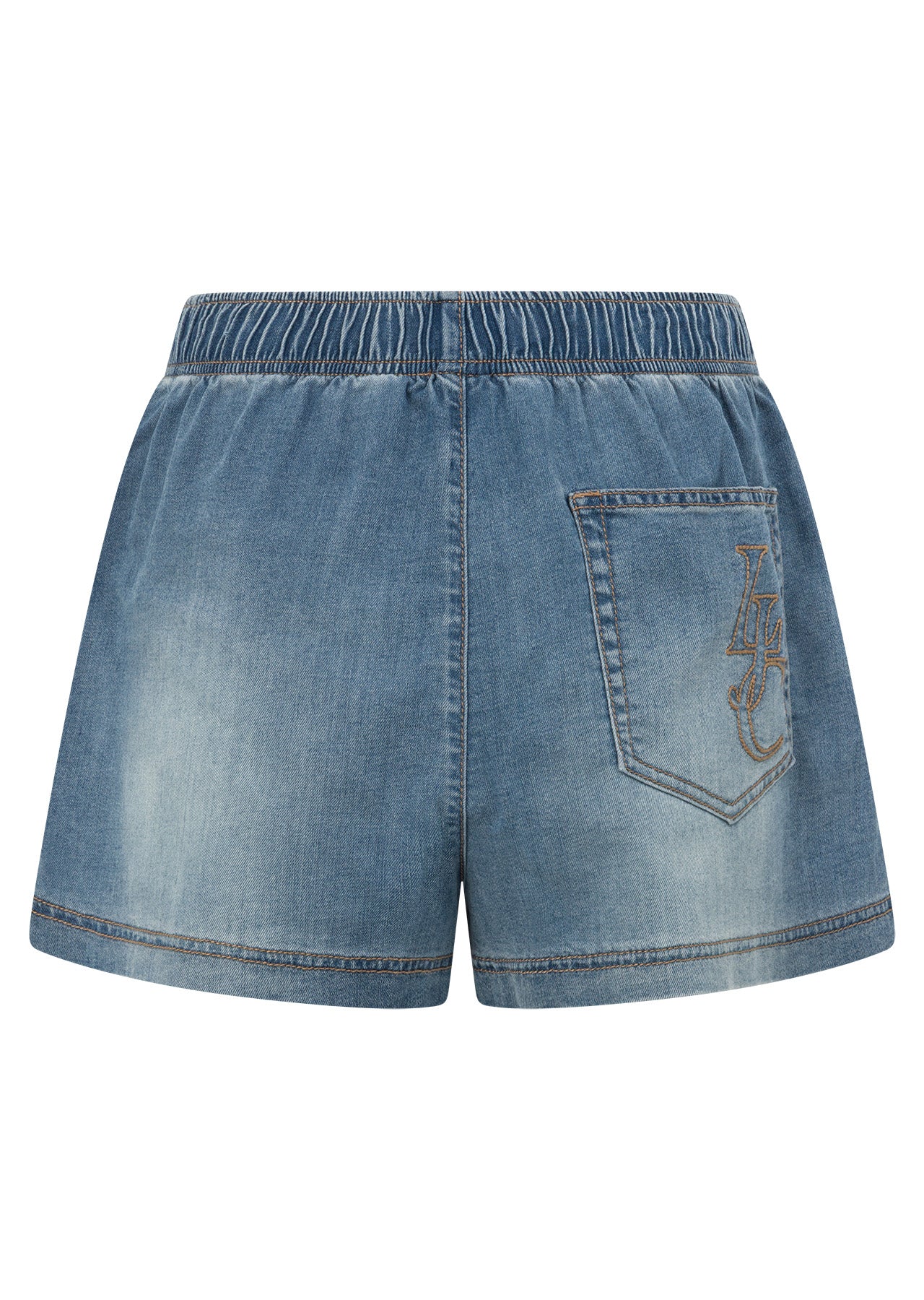 Lorna Jane Off Duty Washed Denim Shorts - Washed Light Blue
