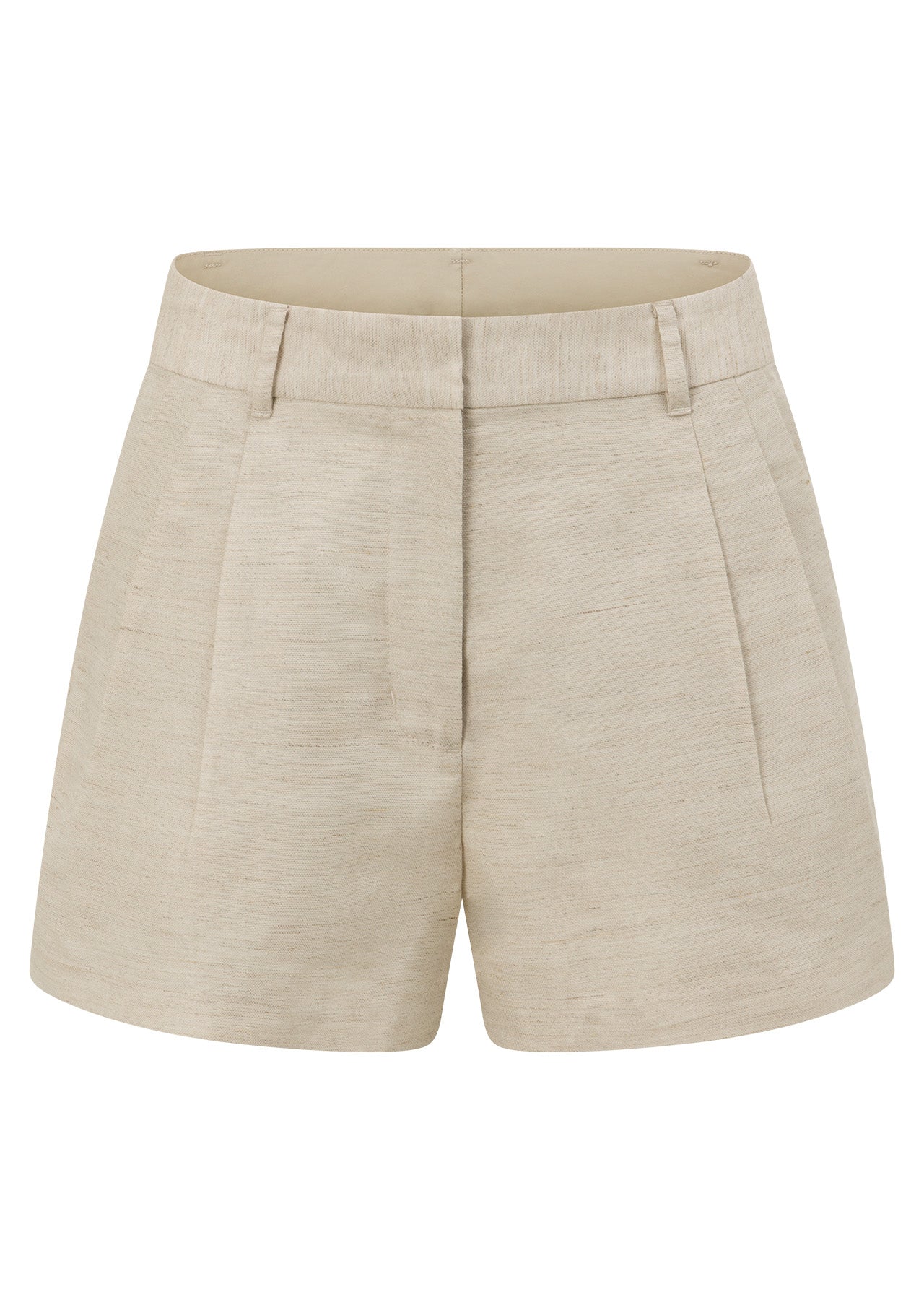 Lorna Jane Hamptons Tailored Linen Shorts - Natural Marl