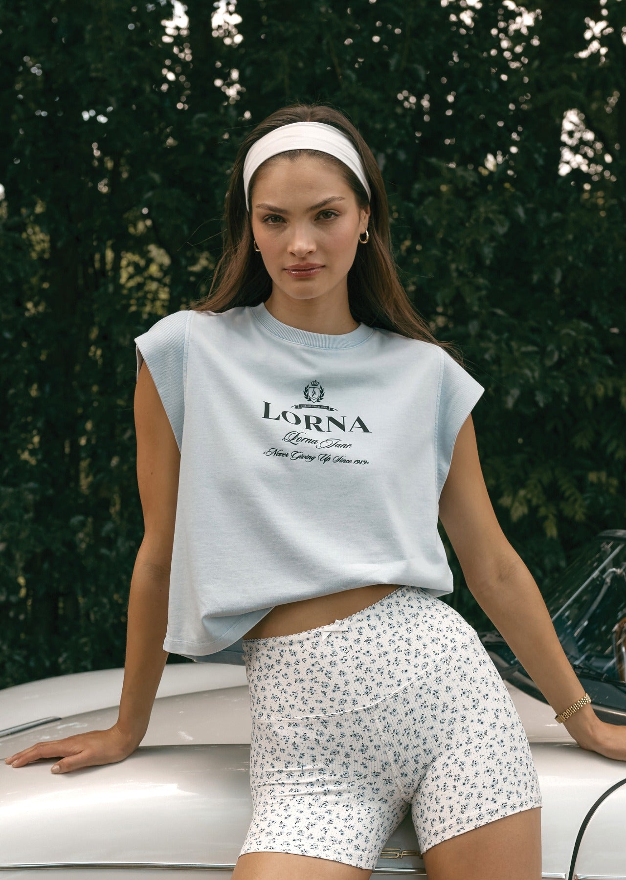 Lorna Jane Westwood Washed T-Shirt - Washed Oxford Blue