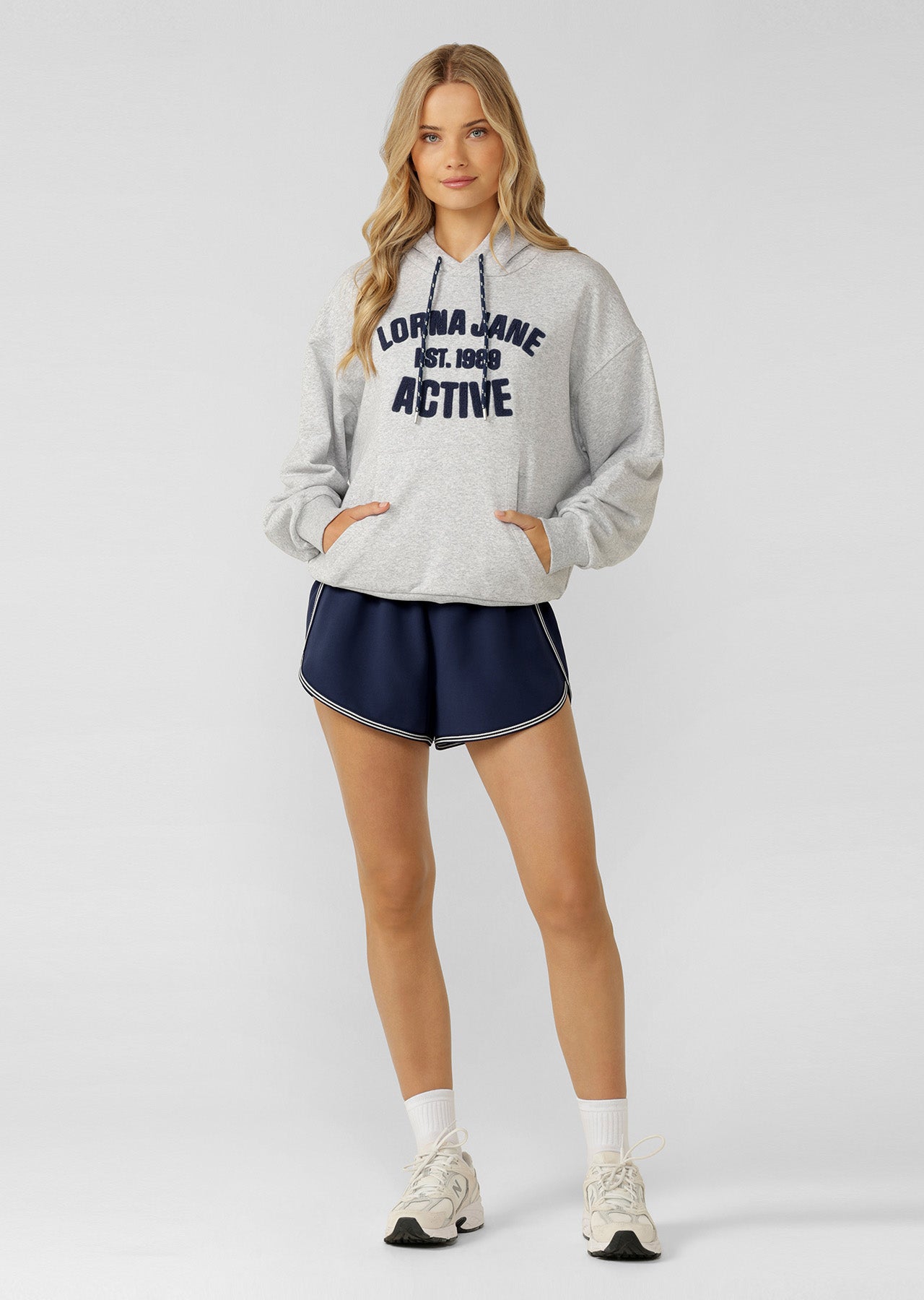 Lorna Jane Retro Sport Shorts - Marine Blue