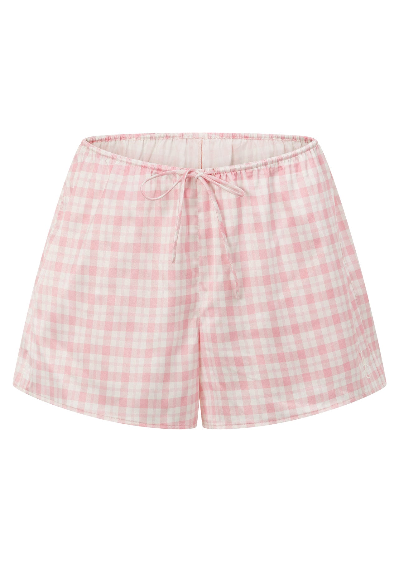 Lorna Jane Love Game Satin Shorts - Soft Check Print