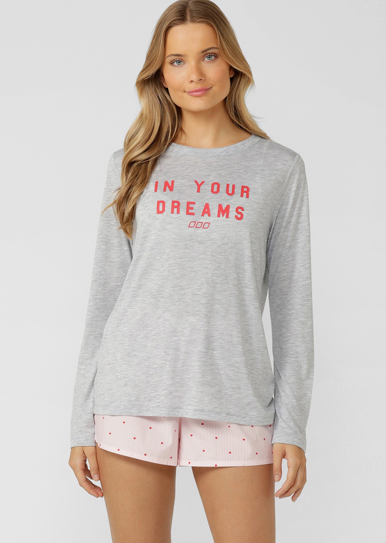 Lorna Jane In Your Dreams Long Sleeve T-Shirt - Grey Marl