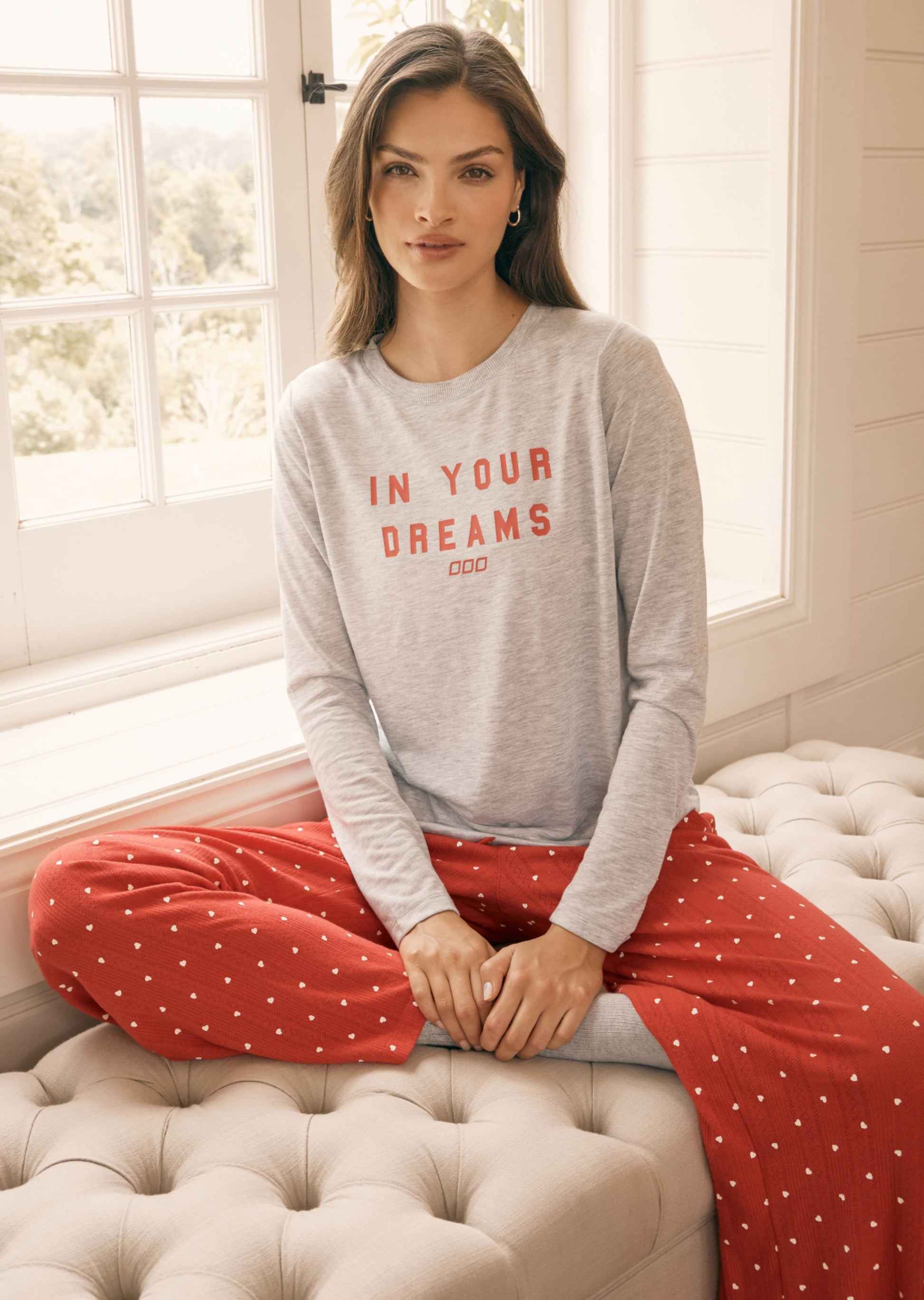 Lorna Jane In Your Dreams Long Sleeve T-Shirt - Grey Marl