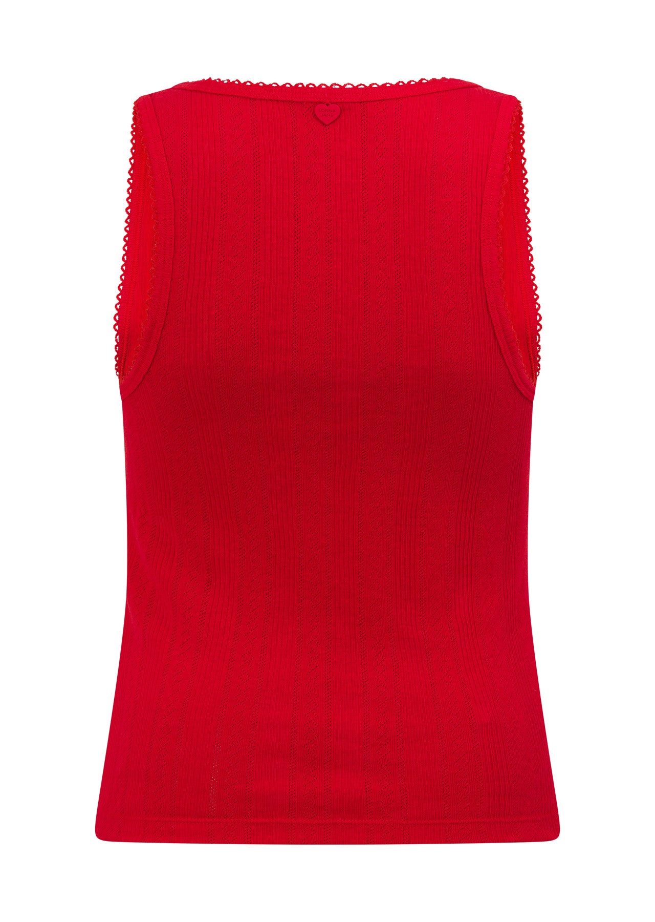 Lorna Jane Mi Amour Pointelle Tank - Rose Red