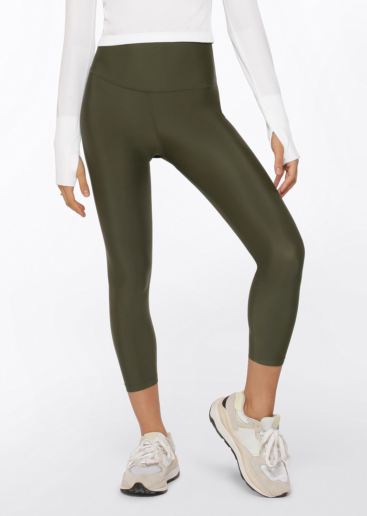 Lorna Jane Cool Touch Lotus Ankle Biter Leggings - Luxury Green