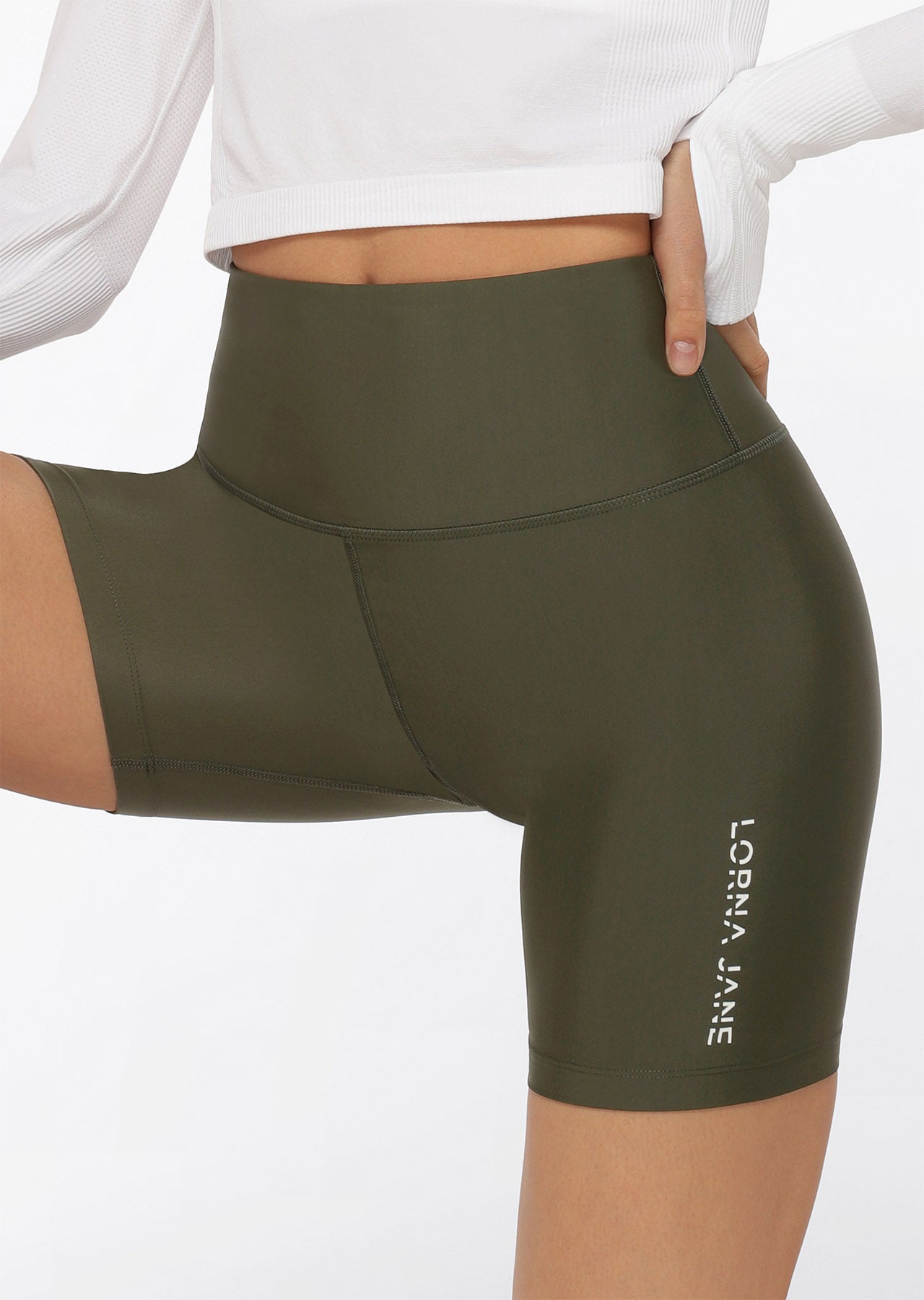Lorna Jane Cool Touch Lotus Bike Shorts - Luxury Green