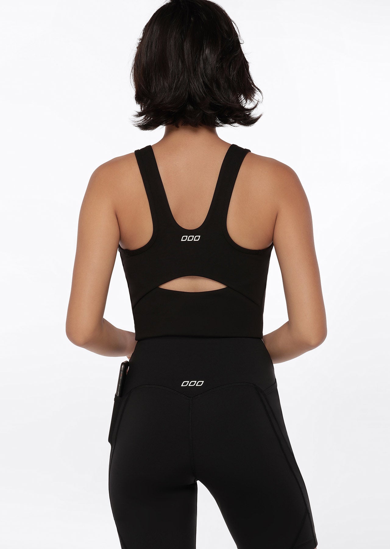 Lorna Jane Glide Cropped Active Tank - Black