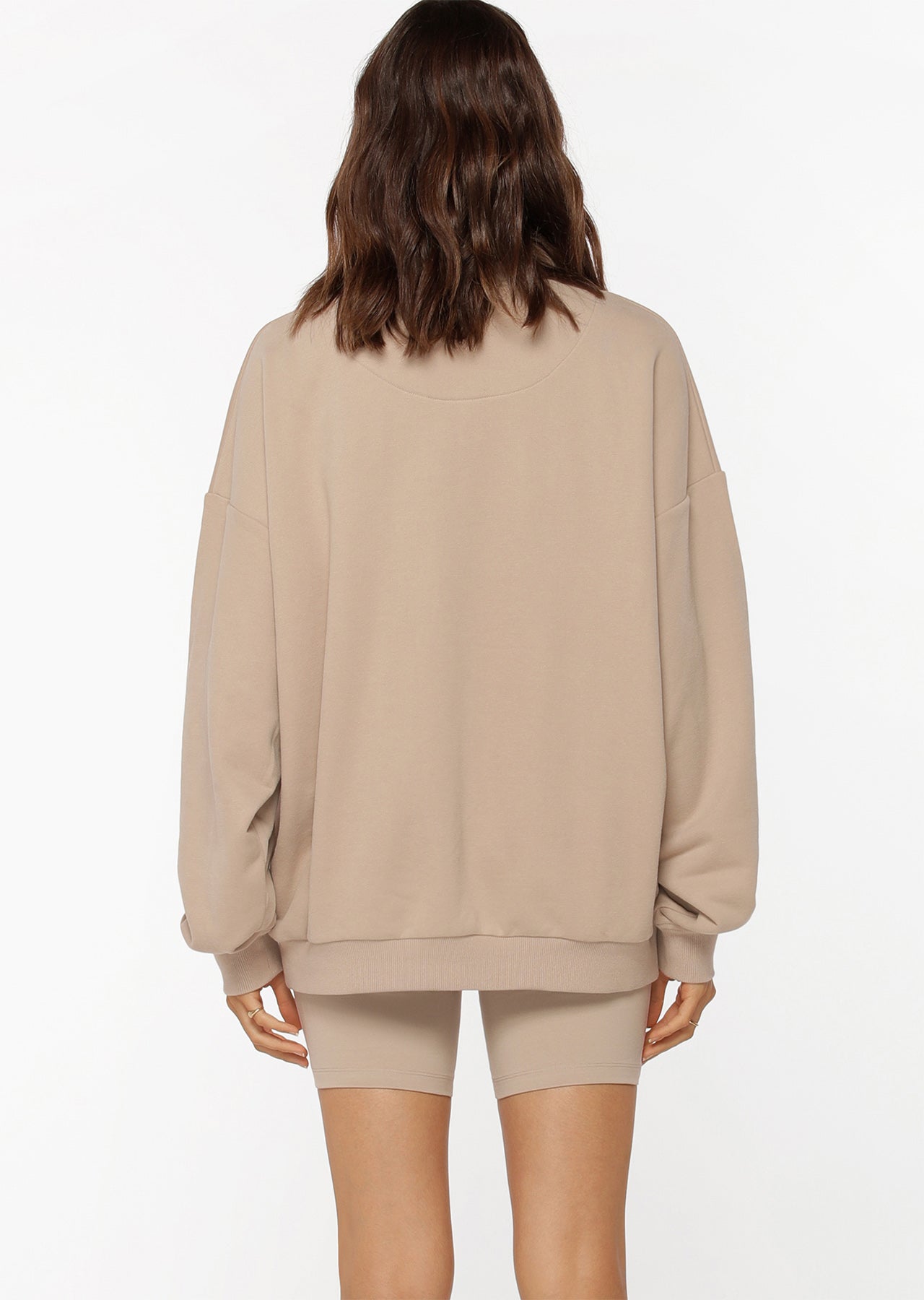 Lorna Jane LJ Sport Quarter Zip Sweat - Off White