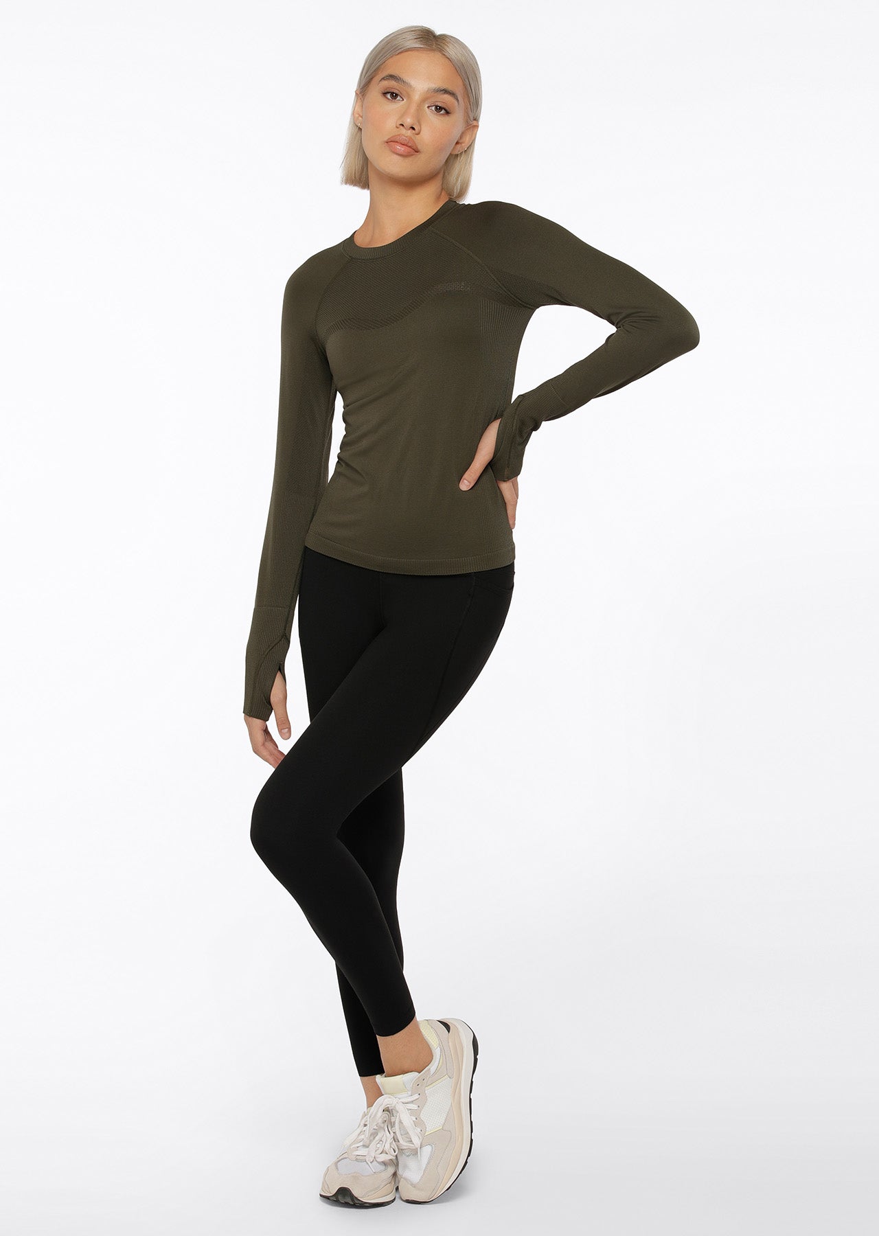 Lorna Jane Dynamic Seamless Long Sleeve Top - Luxury Green