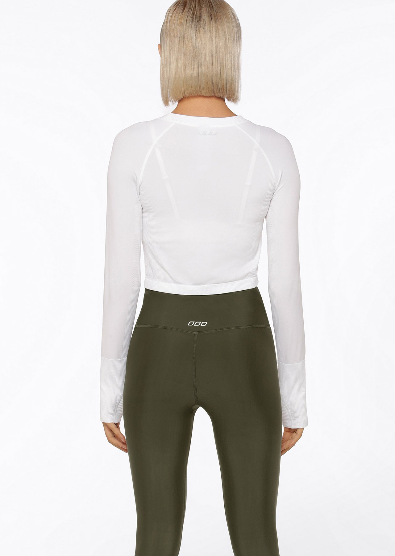 Lorna Jane Dynamic Seamless Cropped Long Sleeve Top - White