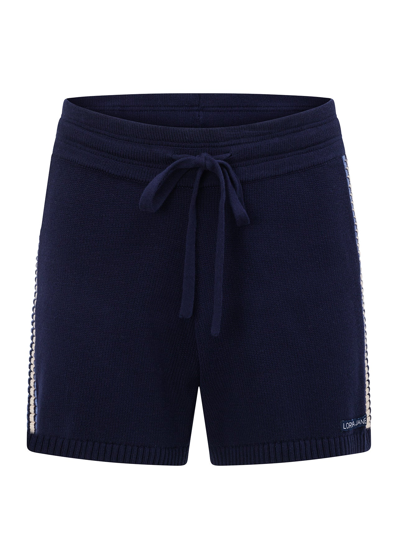 Lorna Jane Contrast Knit Kick Shorts - French Navy