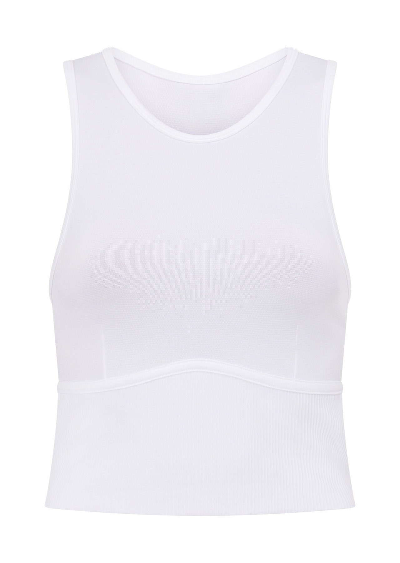 Lorna Jane Seamless Contour Cropped Tank - White