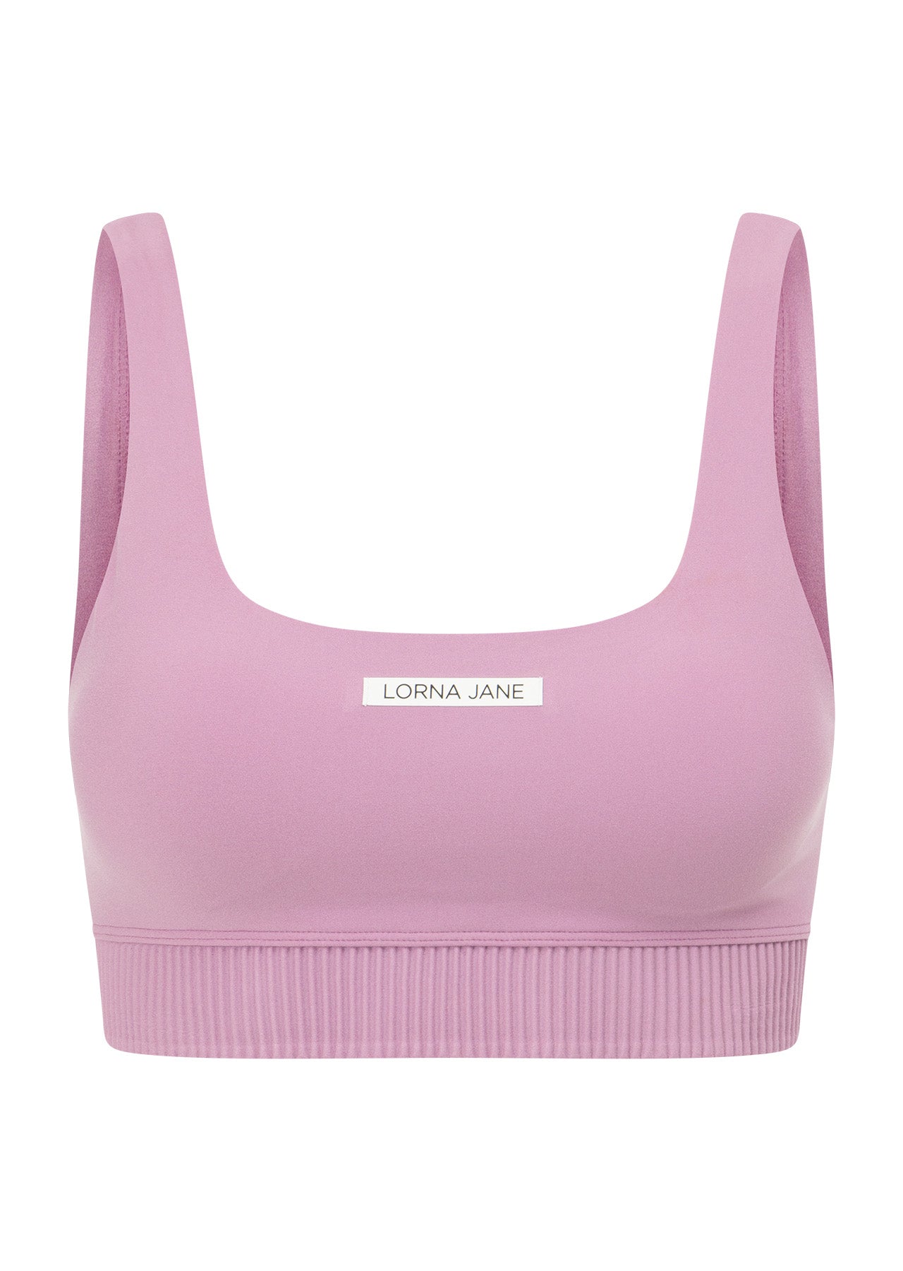 Lorna Jane Grande Rib Sports Bra - New Orchid