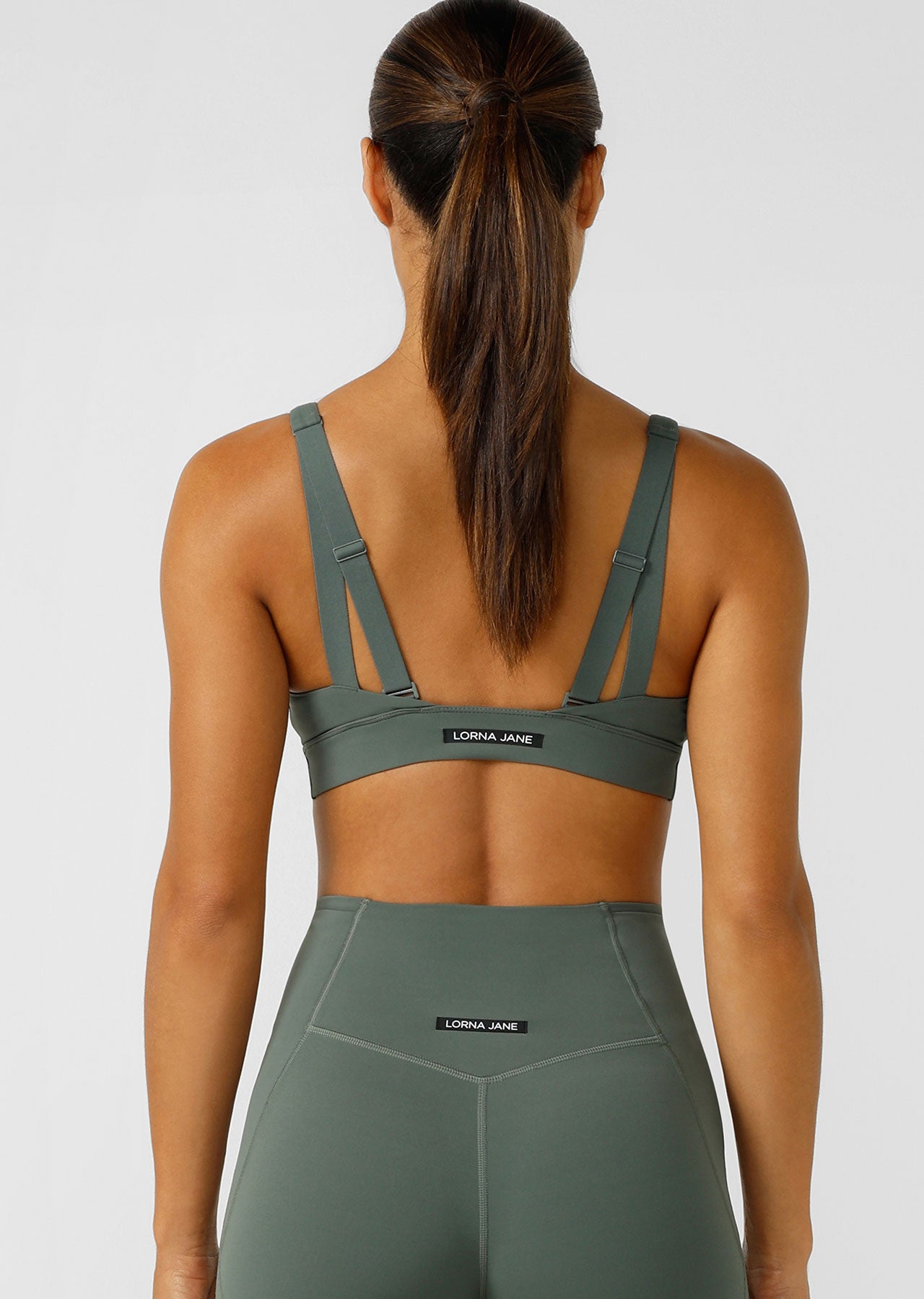 Lorna Jane Formation Recycled Sports Bra - Agave Green