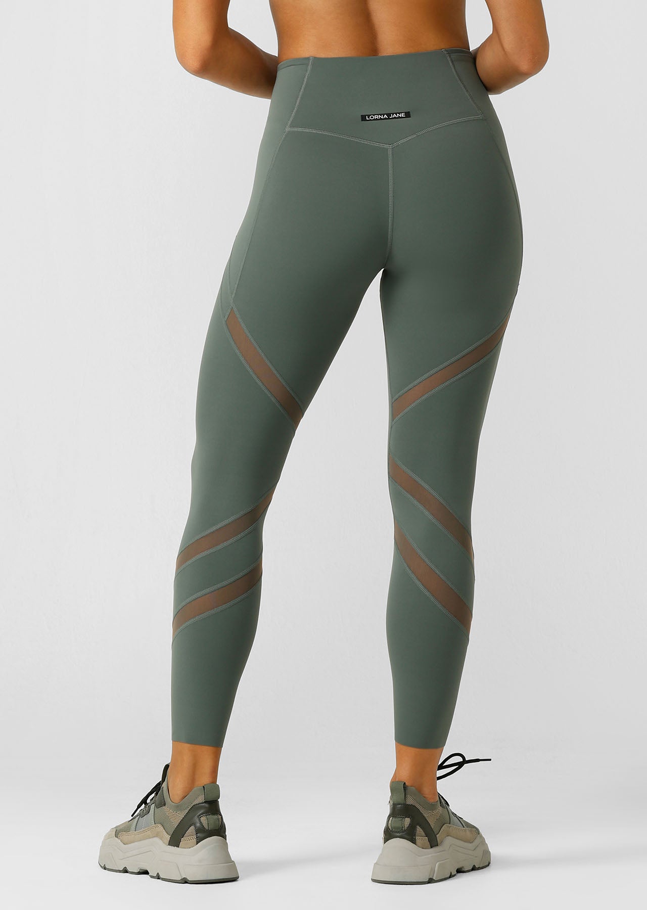 Lorna Jane Formation 2-Pocket Recycled Ankle Biter Leggings - Agave Green