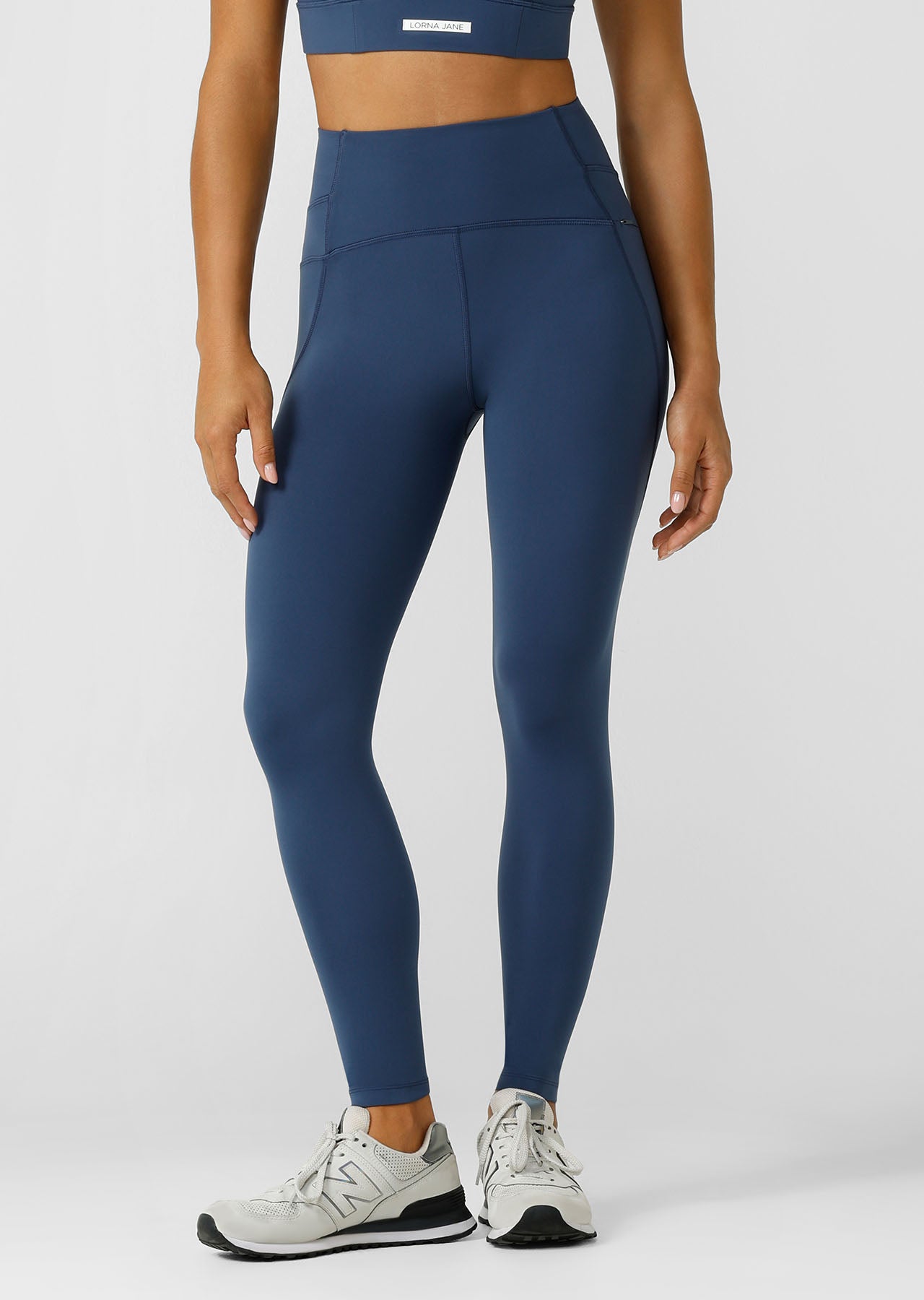 Lorna Jane Speed Circuit No Chafe Ankle Biter Leggings - Academy Blue