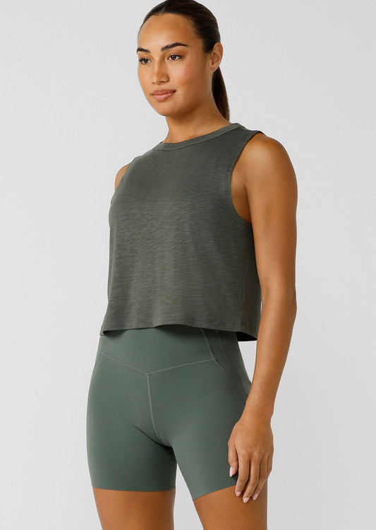 Lorna Jane Zippora Tank - Agave Green